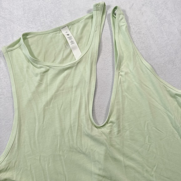 NWT LULULEMON Women's 10 Light Green Shoulder Cut-Out Yoga Tank Athletic Top - Picture 1 of 7